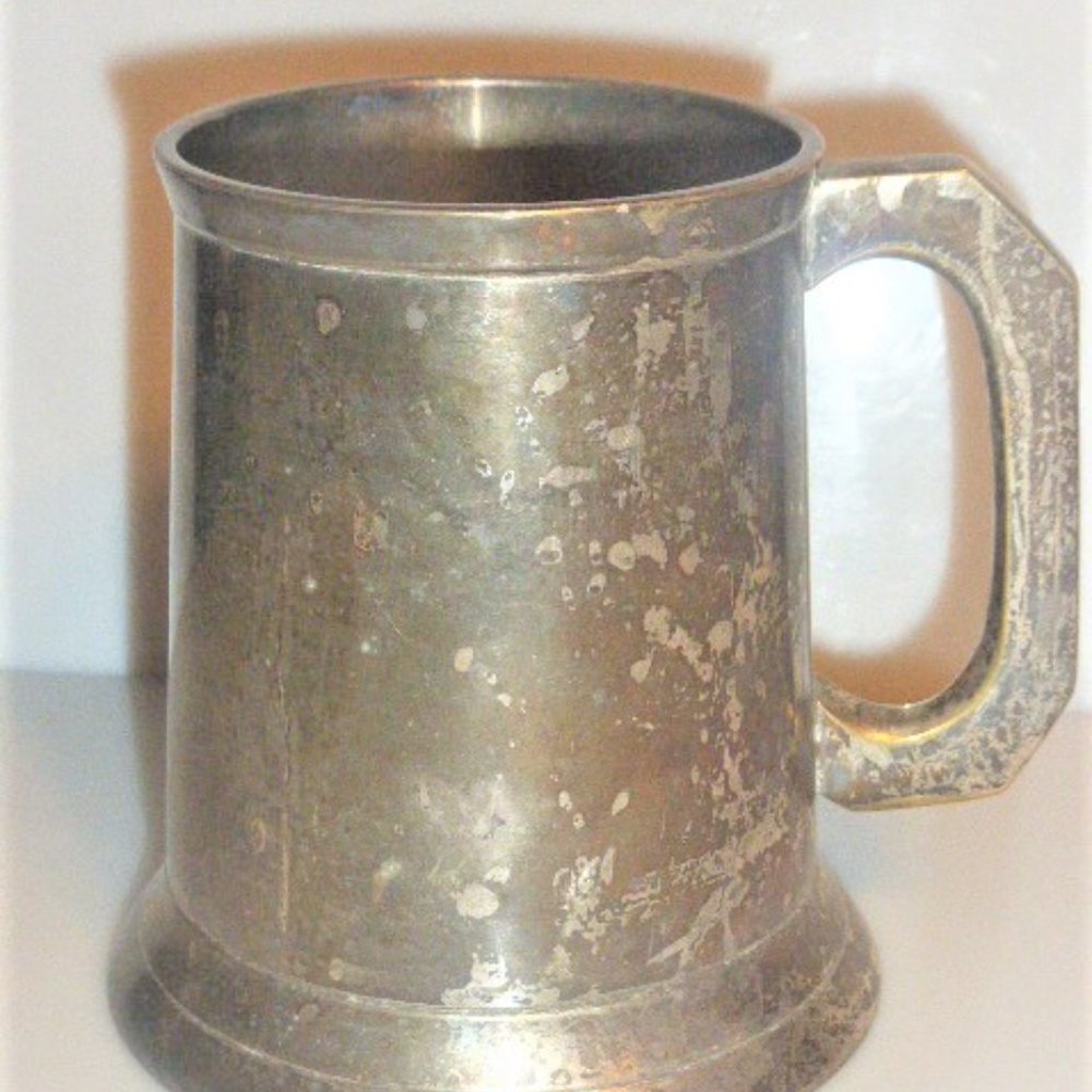 BEER STEIN Barware Collectible Mug Drinking Vintage Stein Silver Plated
